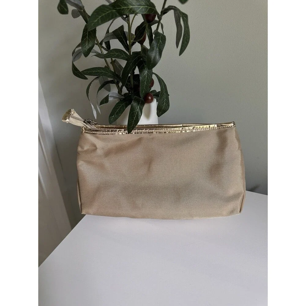 Shiseido Ginza Tokyo Cosmetic Bag Set- Neon Orange & Gold Pouches